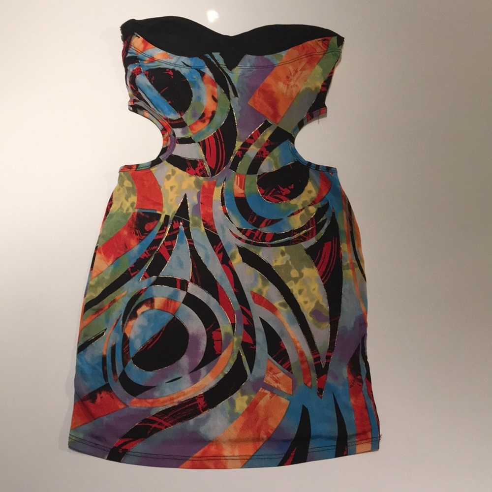 Trac Multicolored Mini Dress Size S - Picture 5 of 5